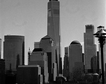 One World Trade Center & Hudson River - 35mm Film Photography Print, NYC Wall Art
