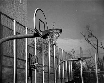 NYC Public Basketball Court - 35mm Film Photography Print, NYC Wall Art