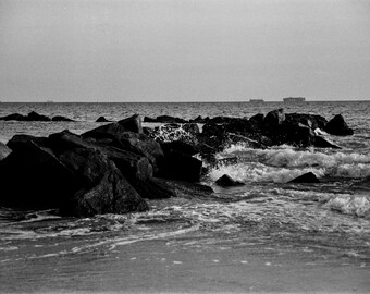 Coney Island Beach - 35mm Film Photography Print, NYC Wall Art