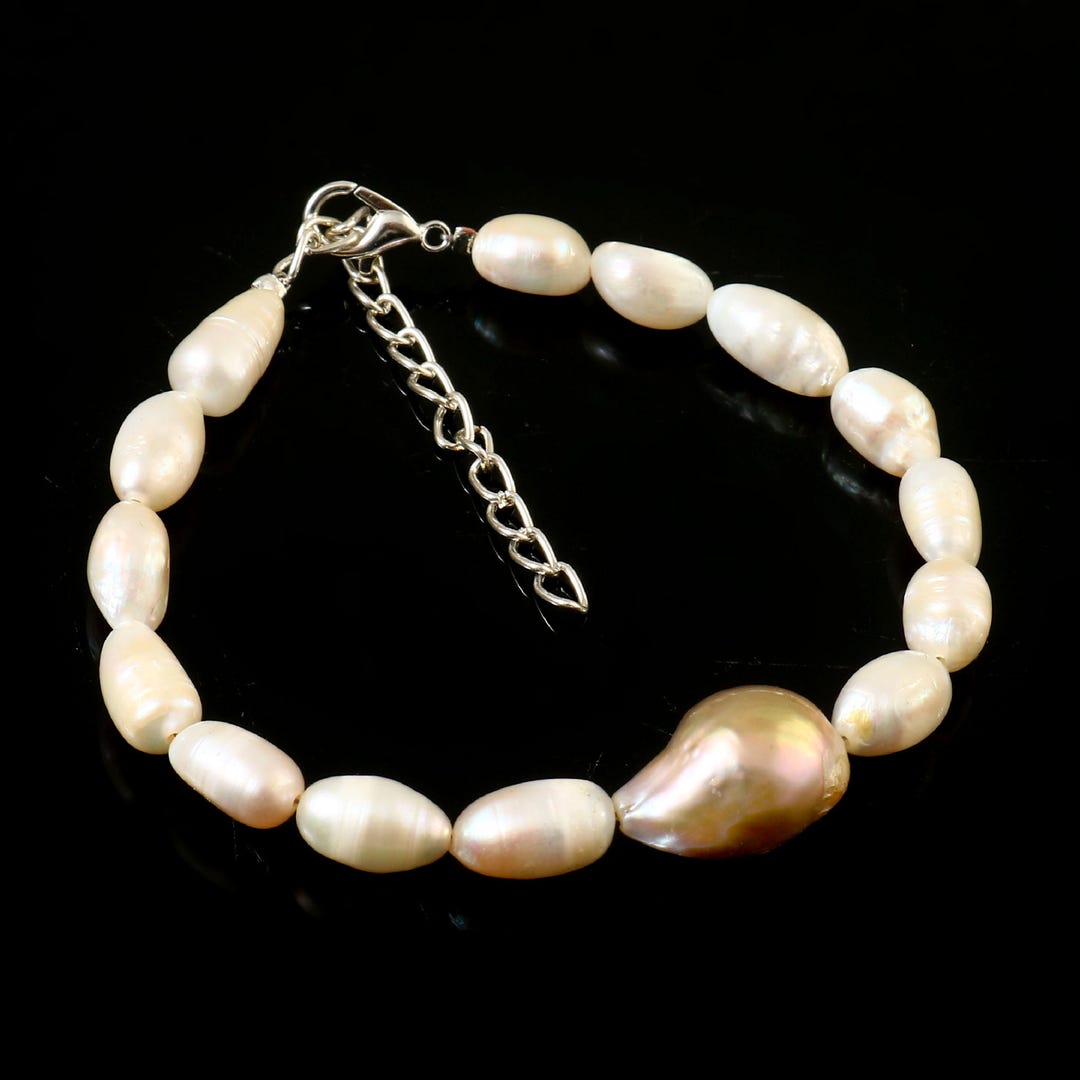 Baroque Pearl & Freshwater Rice Pearl Bracelet | Timeless Romantic ...