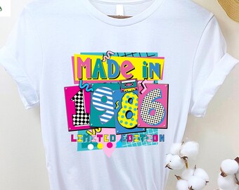 Made in 1986 Limited Edition Shirt, Birthday Party Apparel, Live Since 1986 Tee