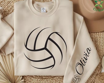 Personalized Volleyball Team Sweatshirt, Volleyball Player Gift Hoodie Crewneck