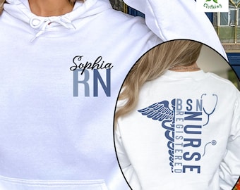 Personalized BSN RN Nurse Sweat, Officially BSN Rn Graduation Gift, Registered Nurse Graphic Tee, Board Certification, Boards Exam Survivor