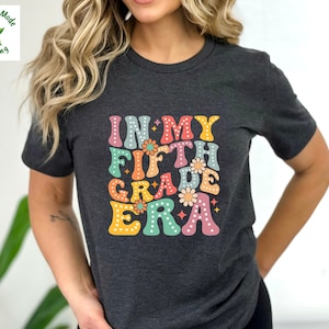 In My 5th Grade Era Shirt, Retro Fifth Grader Shirt, Back to School Elementary Shirt, Kids First Day of School Outfit Groovy School Outfit