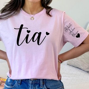 Personalized Tia Shirt, Auntie Announcement Gifts for a New Tia Auntie Announcement Aunt, Future Auntie