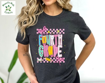 Kids Fourth Grade Shirt, Fourth Grade Shirt for Girls, First Day of School Shirt, 4th Grade Tee, Kids School Shirt, 4th Grader Shirt