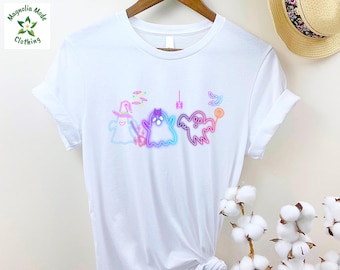 Shimmering Ghost Shirt, Iridescent Ghost Crewneck, Cute Ghost Shirt, Glitter Ghost Shirt, Spooky Season Halloween Shirt