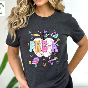 Pre-K Rainbow Shirt, Pre-K Squad Shirt, Pre-K Pencil Shirt, Pre-K Grade Shirt, Pre-K Grade Shirt, Pre-K Grade Is Groovy Shirt