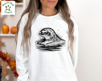 Shark Boho Sweatshirt, Retro Sharks, Ocean Lovers Gift, Graphic Sea Animal Shark Hoodie Crewneck