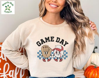 Baseball Gameday Sweatshirt, Gameday Tee, Game Hoodie Crewneck