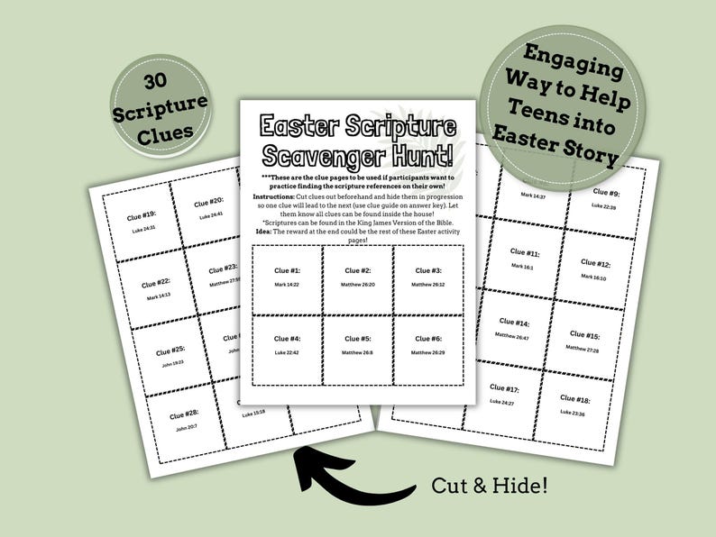 scripture clues to get teens into the Easter story