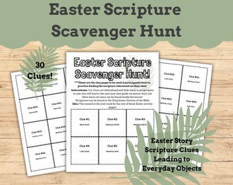 Easter Bible Scavenger Hunt | Religious Easter Scripture Game | Engaging Easter Activity for Kids & Teens