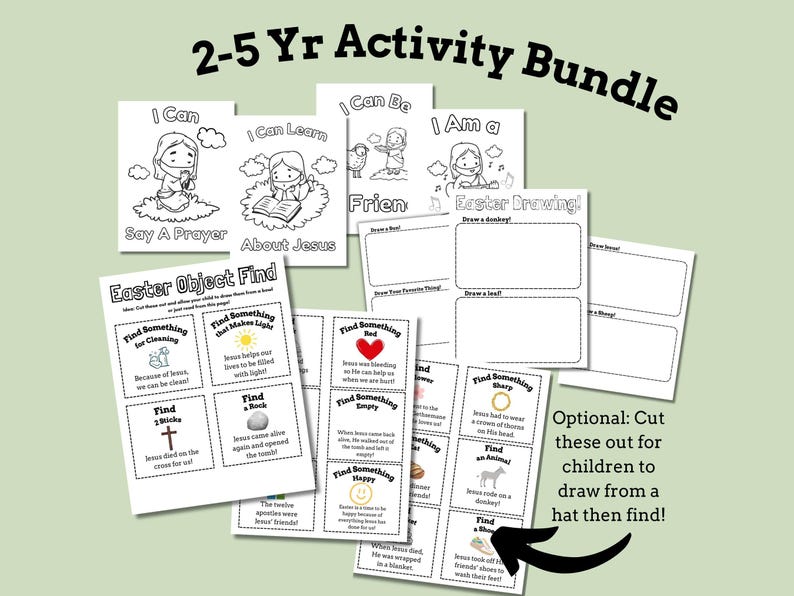Easter activities for 2 year olds to 5 year olds