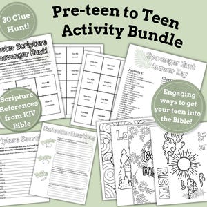 printable Easter activities for pre-teens to teens