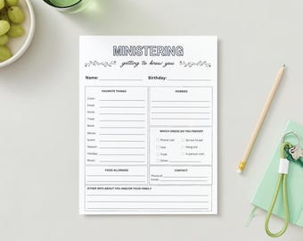Ministering Sisters Getting to Know You Sheet | Latter-day Saint PDF Printable