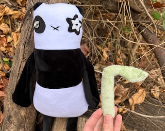 Handmade Panda Plush,Soft Minky Stuffed Animal,weighted plush.