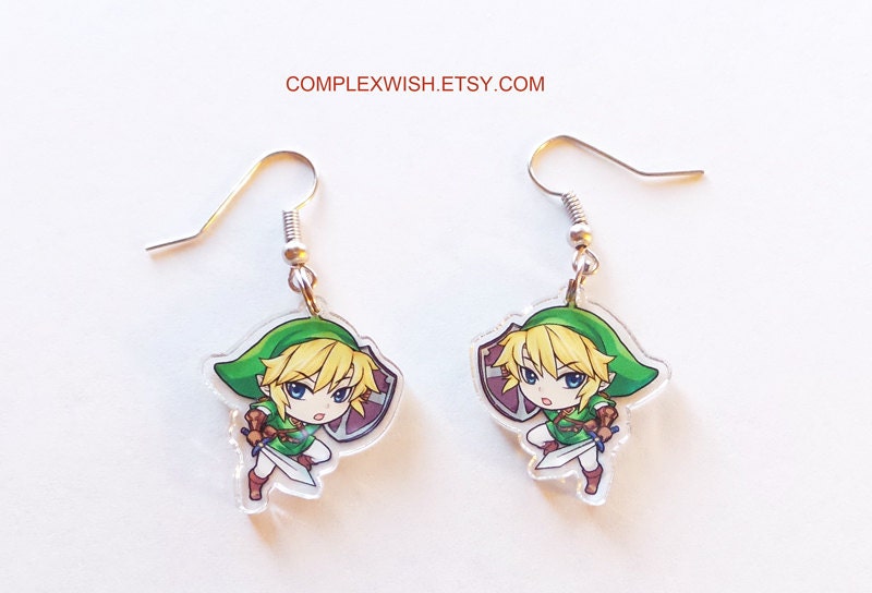 The Legend of Zelda earrings Link Etsy