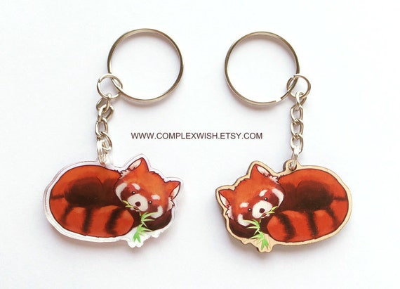 red panda keychain