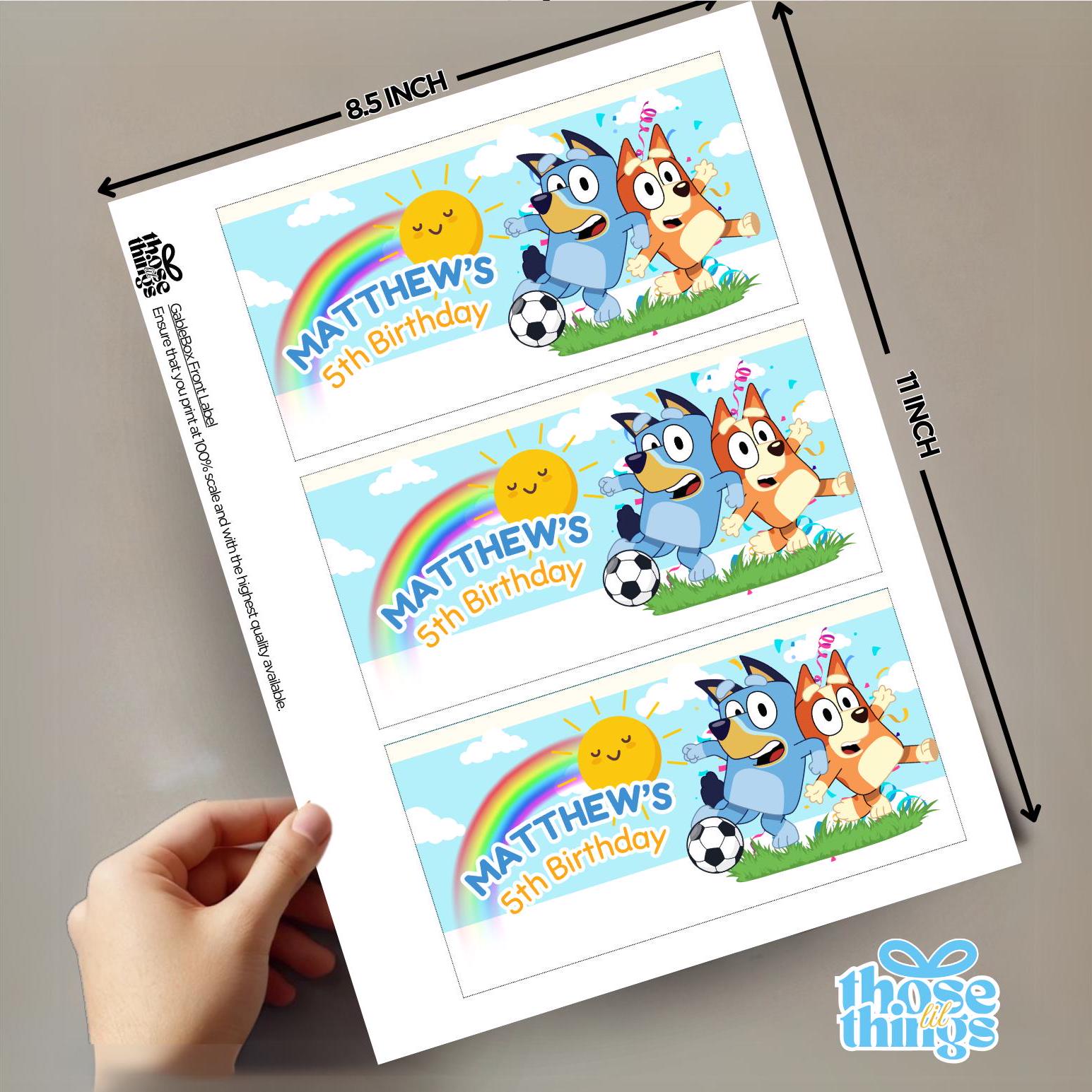 Bluey Gable Box Labels (Digital)