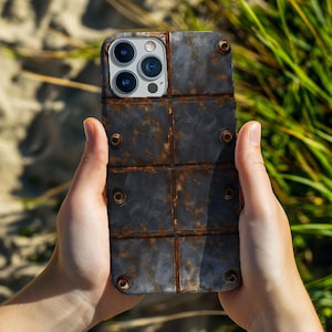 Rusty Industrial Phone Case – Grunge Metal Texture, Urban Rugged Style, Tough Protective Case for Men & Women, Unique Tech Gift