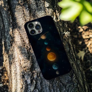 Celestial Planet Stack Phone Case | Cosmic Galaxy Art, Astronomer Gift, Outer Space Aesthetic, Unique Starry Tech Accessory