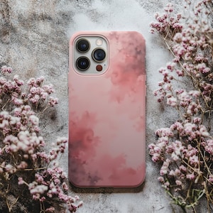 Blush Pink Cloud Phone Case – Soft Aesthetic iPhone & Samsung Cover, Dreamy Minimalist Art, Chic Gift for Her, Protective Tough Case