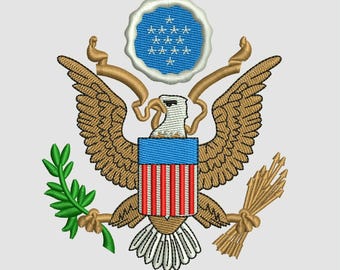 USA Eagle Embroidery Design  | Machine Embroidery Digital File| dst pes