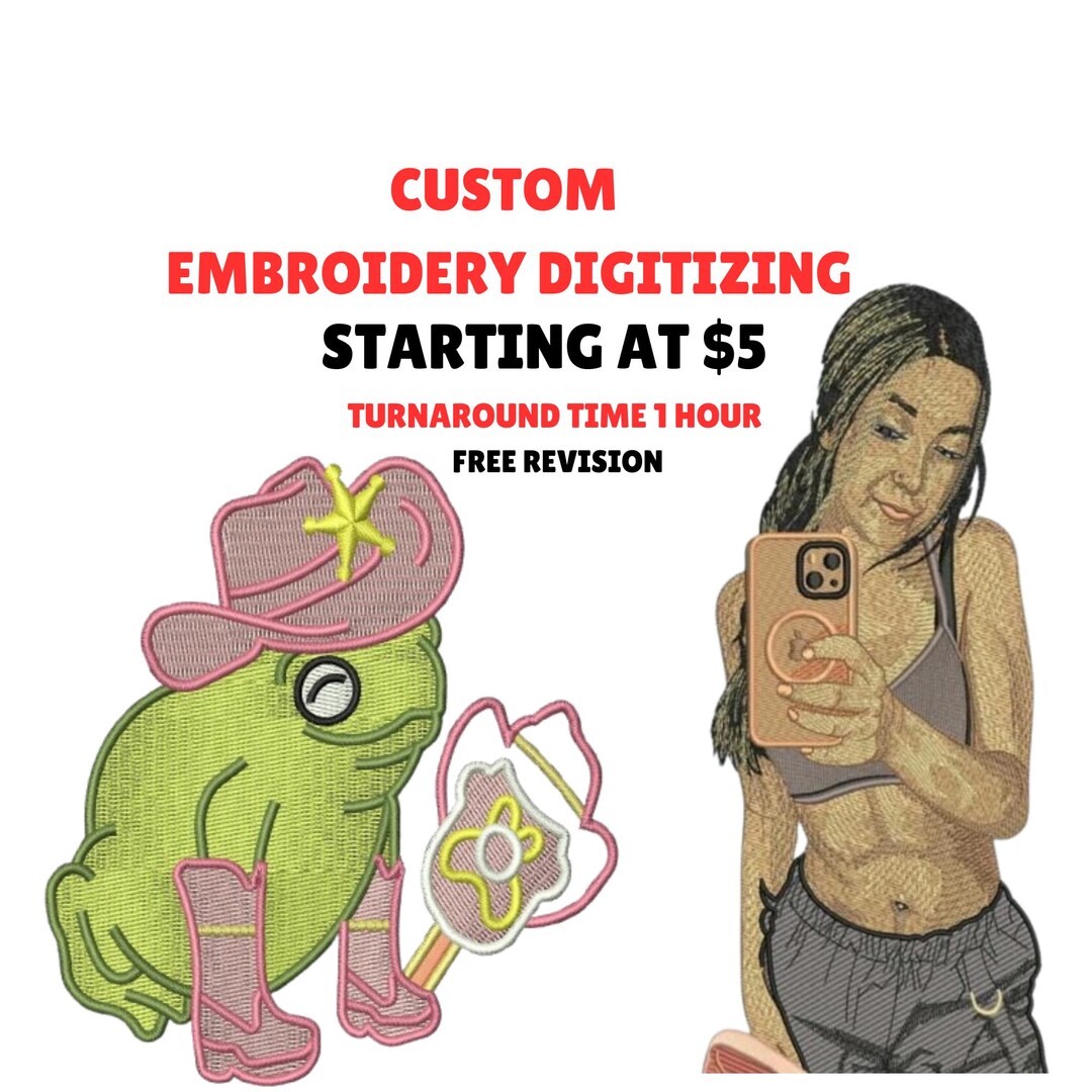 Custom Embroidery Digitize,embroidery Digitizing, Machine Embroidery ...