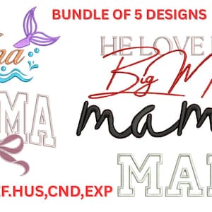 Mama Embroidery, mama embroidery,Mother&#39;s Day Gifts, machine embroidery, mom gift, mothers day gift, Mom Embroidery Designs, 5 designs
