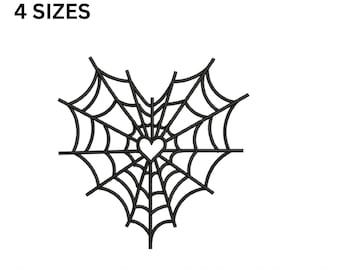 Spider Web Embroidery Design – 4 Sizes – Instant Download – Pes Dst Jef Hus Exp Cnd Pdf