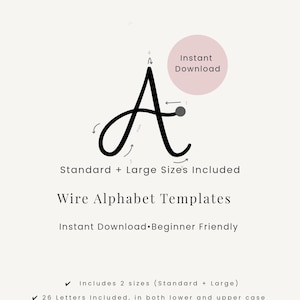Alphabet Wire Templates | I-Cord Letter Patterns, Name Signs, Wire Art (Printable)