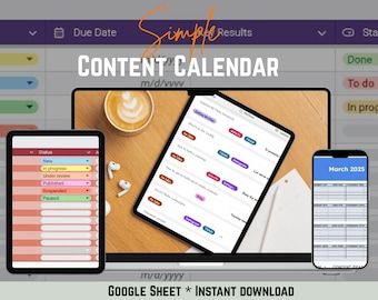 Social Media Calendar Template (Google Sheets & Airtable-Compatible)