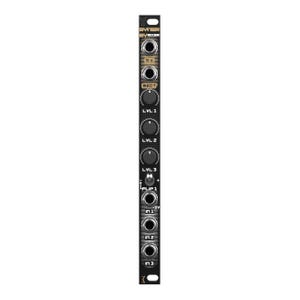 Synergy: 3-Channel Mixer/Rectifier 2HP CV Mixer audio mixer euorack module synthesizer synth mix MEGA Modular Corporation