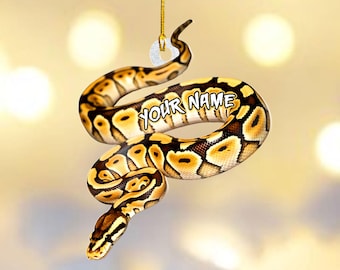 Customized Ball Python Ornament 2025, Custom Snake Christmas Ornament, Reptile Lover Gift, Exotic Pet Ornament, Snake Owner Holiday Decor