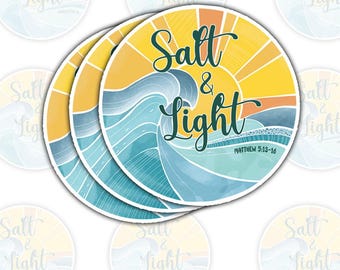 1PCS Salt and Light Sticker: Christian Bible Verse Decal