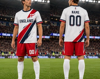 White Soccer Jersey England Owen Number 10 | Vintage Sports Shirt