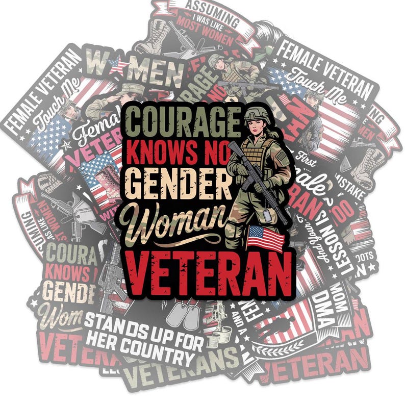 Wounded Veteran Sticker 12pcs Veteran Sticker Pack, Military Veteran Stickers, Patriotic ...