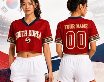 South Korea Soccer Jersey Custom Name Number Korean Soccer Team Jersey South Korea Flag Football Jerseys Korea Shirt Men Women Gift