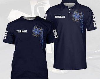 Personalized EMT Shirt: Custom Name Paramedic T-Shirt - First Responder Medical Uniform