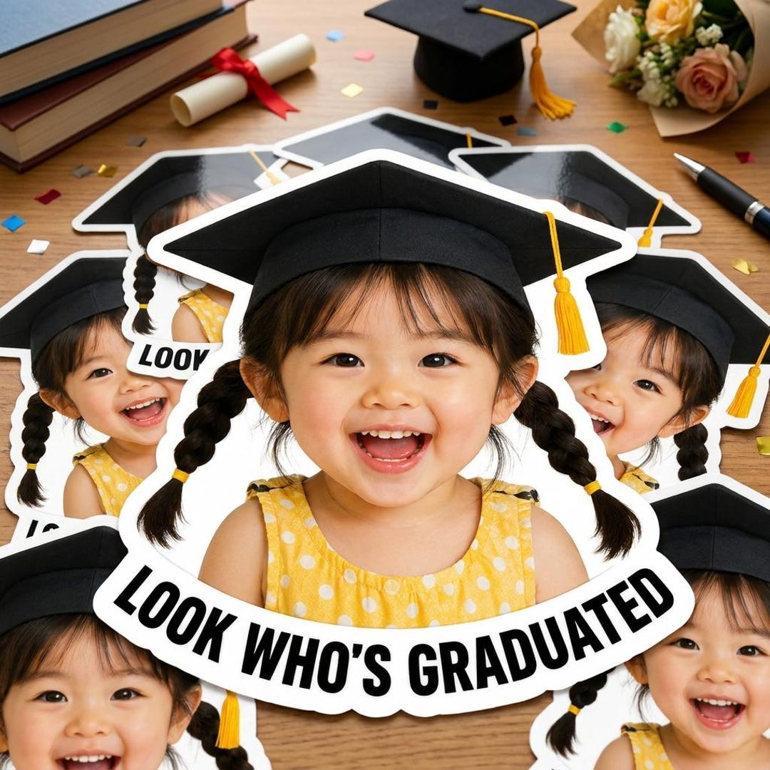 Personalized Graduation Photo Stickers, Graduation Stickers 2026 ...