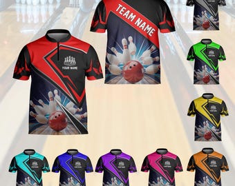 Custom Lightning Strike Bowling Jersey: Personalized Team Shirt