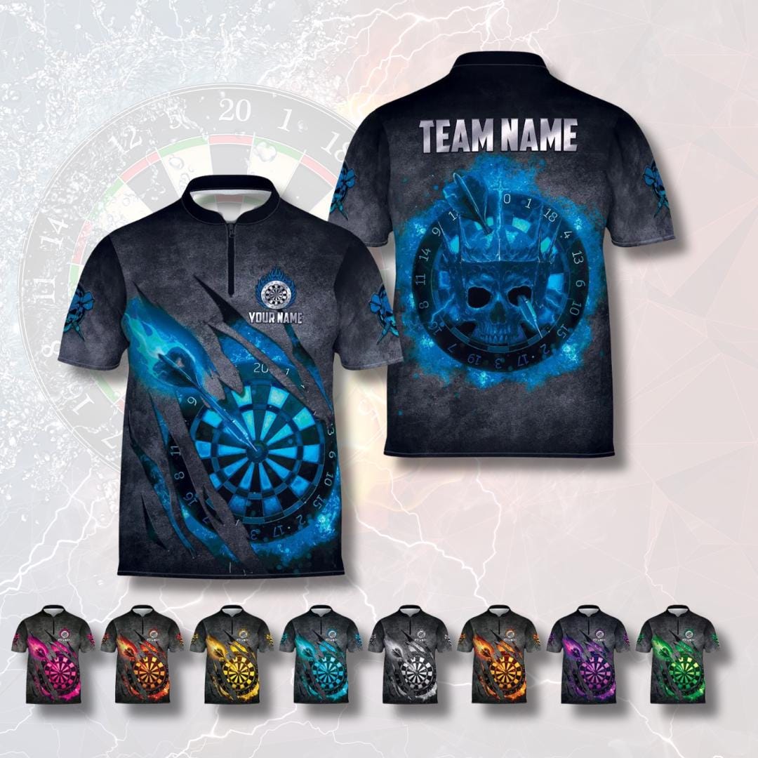 Customized 3D Full Printed Darts polo Shirt For Dart Player, Present For Dart Lo