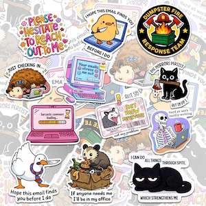 a bunch of stickers that are on a table