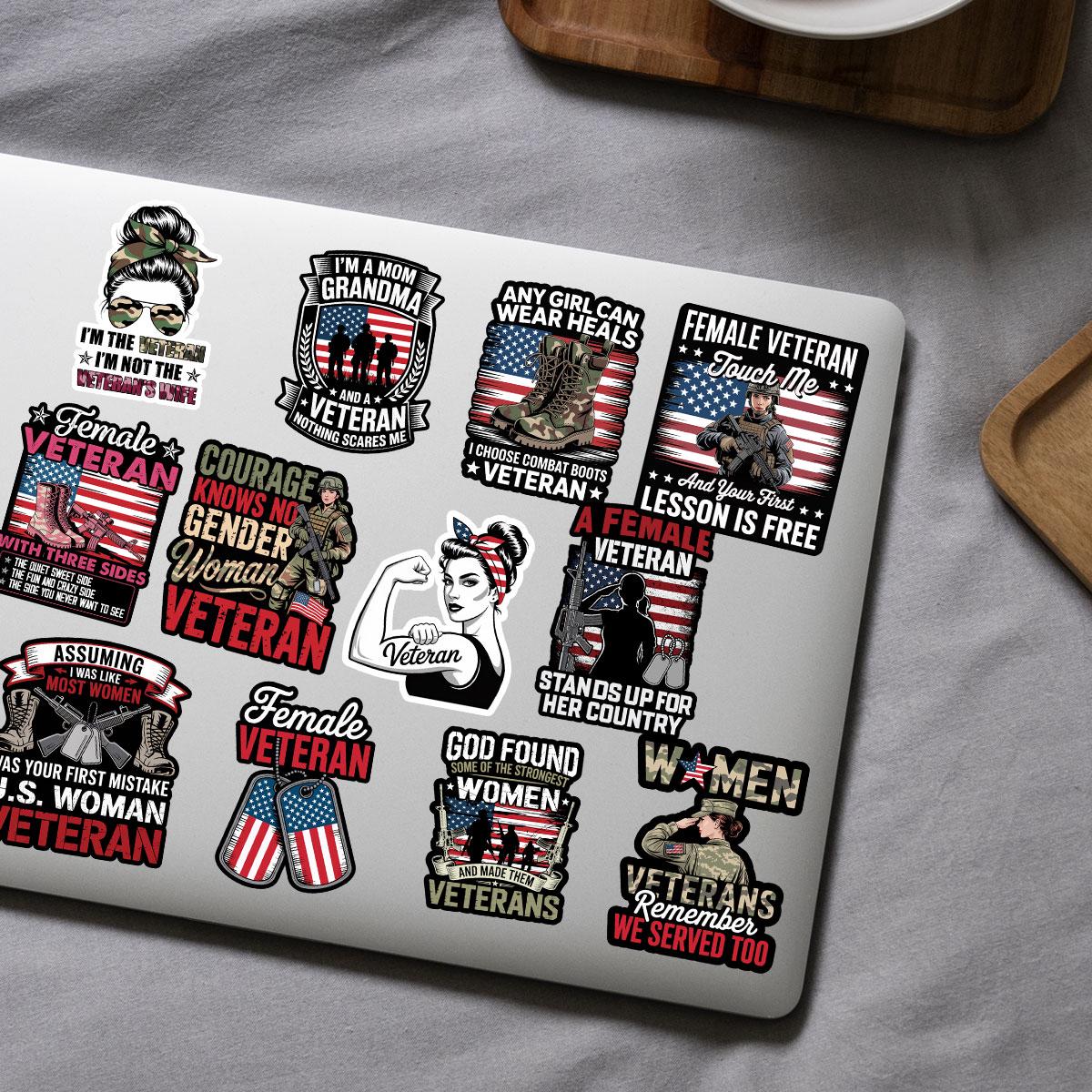 Wounded Veteran Sticker 12pcs Veteran Sticker Pack, Military Veteran Stickers, Patriotic ...