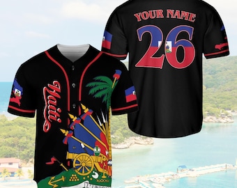 Personalized Haiti Baseball Jersey: Custom Name & Number, Haitian Pride