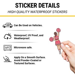 1PCS Personalized Cheer Vinyl Sticker, Cheerleader Bumper Sticker ...