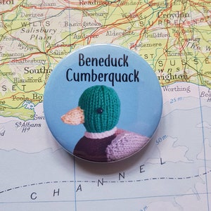 Beneduck Cumberquack mallard duck button badge - pin - Benedict Cumberbatch