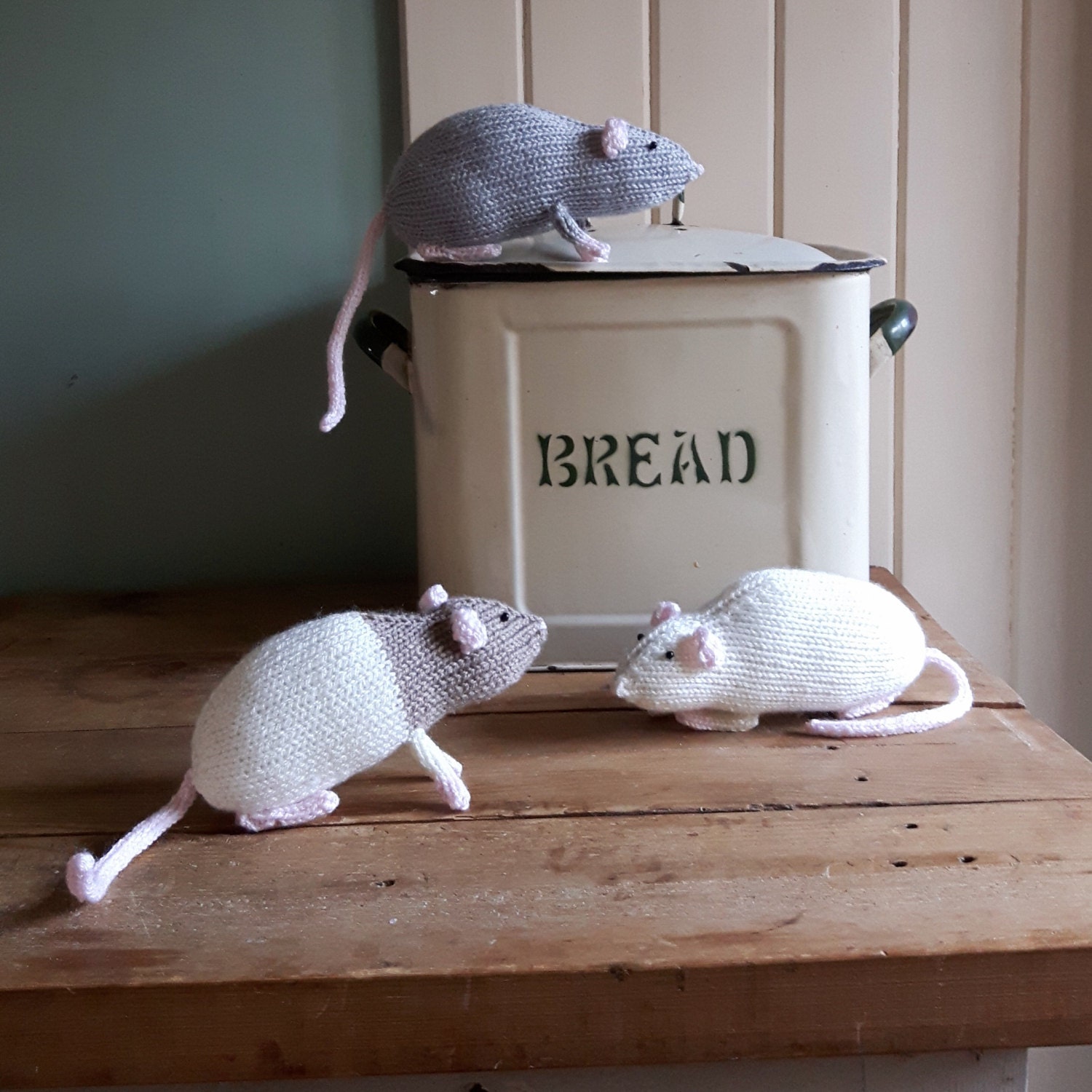 Rat Knitting Pattern PDF Cute Toy Domestic Rats Cuddly Beginners