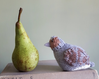 Noel the Partridge knitting pattern - bird knitting pattern - perfect Partridge in a Pear Tree for Christmas holidays