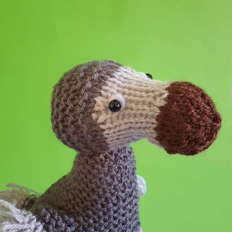 Dora the Dodo knitting pattern cute cuddly and easy to knit for beginners bird knitting pattern dodo toy image 2